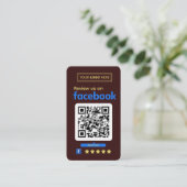Carte De Visite Facebook Review Request Black Cherry (Debout devant)
