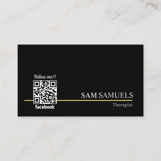 Carte De Visite Facebook Suivez-nous Qr Code Logo d'entreprise (Devant)