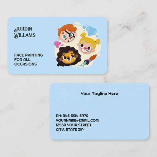 Carte De Visite Facepainter (Devant / Derrière)