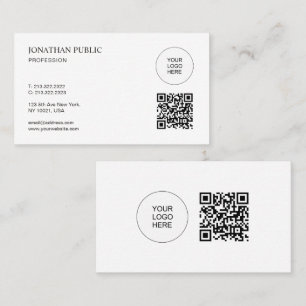 Carte De Visite Facile à créer un code QR moderne Téléchargez votr