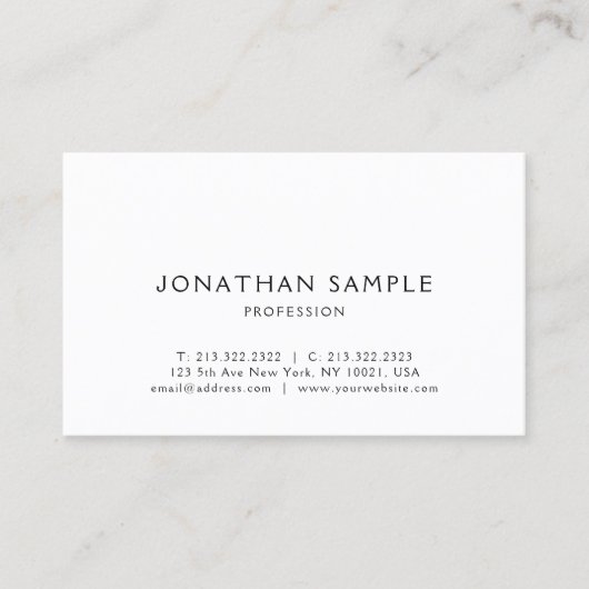 Carte De Visite Facile à rendre mignon conception graphique simple (Devant)