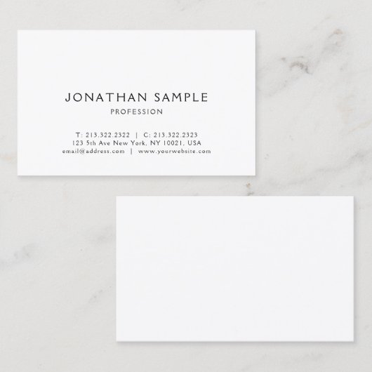 Carte De Visite Facile à rendre mignon conception graphique simple (Devant / Derrière)