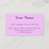 Carte De Visite Facile de concevoir le pourpre classique bilatéral (Dos)