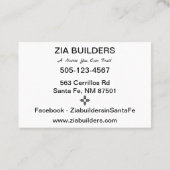 Carte de visite Facile Personnaliser Modèle Euro S (Dos)