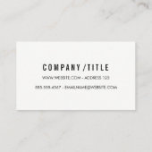 Carte De Visite Facteur géométrique (Dos)