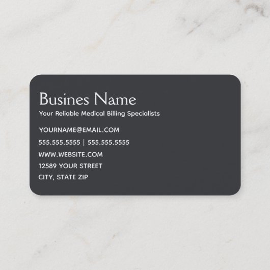 Carte De Visite Facturation Médicale (Dos)