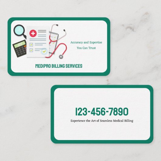 Carte De Visite Facturation Médicale (Devant / Derrière)