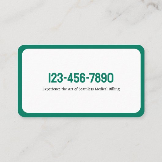 Carte De Visite Facturation Médicale (Dos)