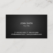 Carte De Visite Facturation Médicale en métal noir professionnel (Dos)