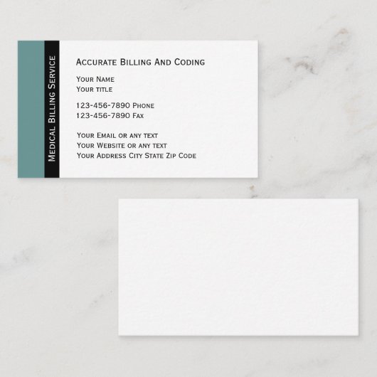 Carte De Visite Facturation Médicale et codage (Devant / Derrière)