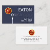 Carte De Visite Fading Electrician Electric Plug Cord (Devant / Derrière)
