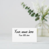 Carte De Visite faire de vous (Debout devant)