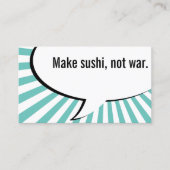 Carte De Visite faire des sushis pas la guerre (Devant)