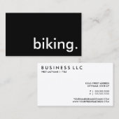 Carte De Visite faire du vélo. (Devant / Derrière)