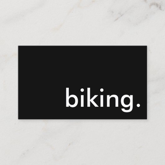 Carte De Visite faire du vélo. (Devant)