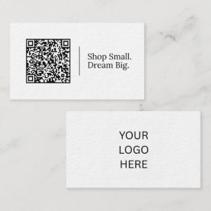 Carte De Visite Faire ses achats en petit. Rêver en grand. Logo