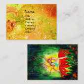 CARTE DE VISITE FAIRY DREAMING SUR LA FLEURS (Devant / Derrière)