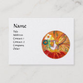 Carte De Visite FAIRY OF FLEURS Imaginaire Rouge Jaune Perle blanc (Devant)