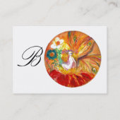 Carte De Visite FAIRY OF THE FLOWERS MONOGRAM, Rouge Jaune Blanc (Dos)