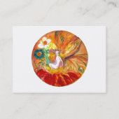 Carte De Visite FAIRY OF THE FLOWERS Rouge Jaune Blanc Imaginaire (Dos)