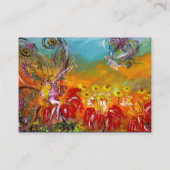 CARTE DE VISITE FAIRY OF THE RED FLOWERS / MAGIC BUTTERFLY (Dos)