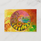 Carte De Visite FAIRY OF THE SUNFLOWERS jaune rose brun (Dos)