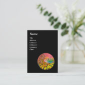 Carte De Visite FAIRY OF THE SUNFLOWERS jaune rose noir (Debout devant)