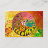 Carte De Visite FAIRY OF THE SUNFLOWERS jaune rose noir (Dos)