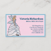 Carte De Visite Fairy Princess Petals Robe Mode Illustration (Dos)