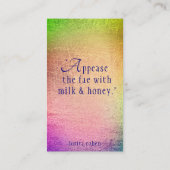 Carte De Visite Fairy Realm Psychique Lecteur Tarot Mystic Neon Ca (Dos)