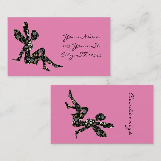Carte De Visite Fairy Silhouette Thunder_Cove (Devant / Derrière)