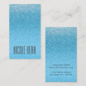 Carte De Visite Fairy Tale Blue Parties scintillant Glam Glamor Ch (Devant / Derrière)