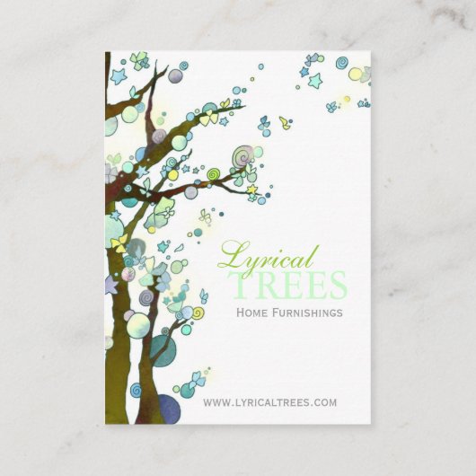 Carte De Visite Fairytale Night Trees sur mesure (Dos)