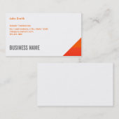 Carte de visite faisant le coin orange de (Devant / Derrière)