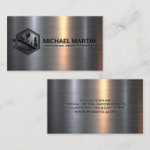 Carte De Visite Faisceau et treuil de construction | Couleur (Devant / Derrière)