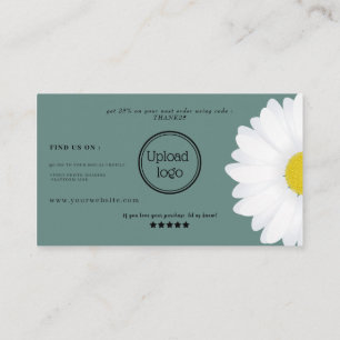 Carte De Visite Faisceaux verts doux d'origine merci