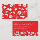 Carte De Visite Faisée de signature de script rouge (Devant / Derrière)