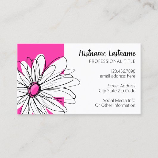 Carte De Visite Faisée de Whimsical avec police de script moderne (Devant)