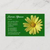 Carte De Visite Faisée Jaune - Grass Vert Profond (Dos)