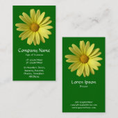 Carte De Visite Faisée Jaune - Grass Vert Profond (Devant / Derrière)