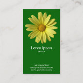 Carte De Visite Faisée Jaune - Grass Vert Profond (Dos)