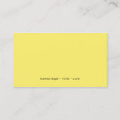 Carte De Visite Faisée rétro et jaune sur orange (Dos)