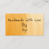Carte De Visite Fait À La Main Avec Amour Par Le Nom Terracotta (Devant)