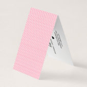 Carte De Visite Fait avec des rayures de rose d'amour - (Dos)