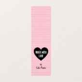 Carte De Visite Fait avec des rayures de rose d'amour - (Extérieur déplié)