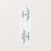 Carte De Visite Fait avec des rayures de rose d'amour - (Intérieur déplié)