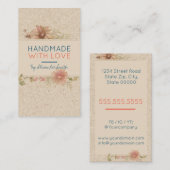 Carte De Visite Fait main avec amour (Devant / Derrière)