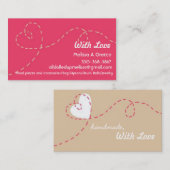 Carte De Visite Fait main avec amour (Devant / Derrière)