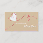 Carte De Visite Fait main avec amour (Dos)