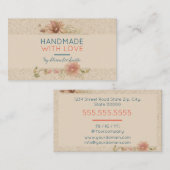 Carte De Visite Fait main avec amour (Devant / Derrière)